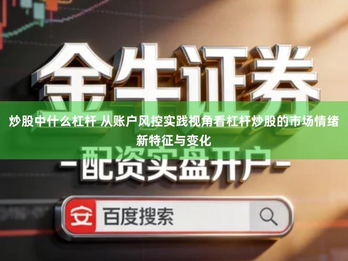 炒股中什么杠杆 从账户风控实践视角看杠杆炒股的市场情绪新特征与变化